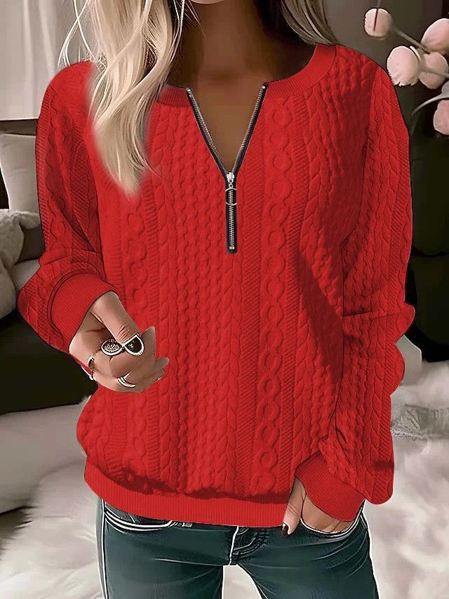 Cardigan Femme à Fermeture Éclair - Pull Élégant Confortable - BMYANY