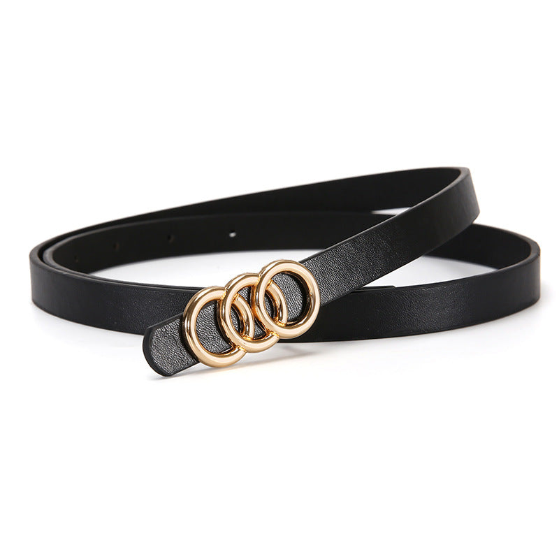 Ceinture Femme Simple à Trois Cercles - Tout Assorti - BMYANY
