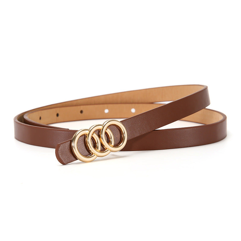 Ceinture Femme Simple à Trois Cercles - Tout Assorti - BMYANY