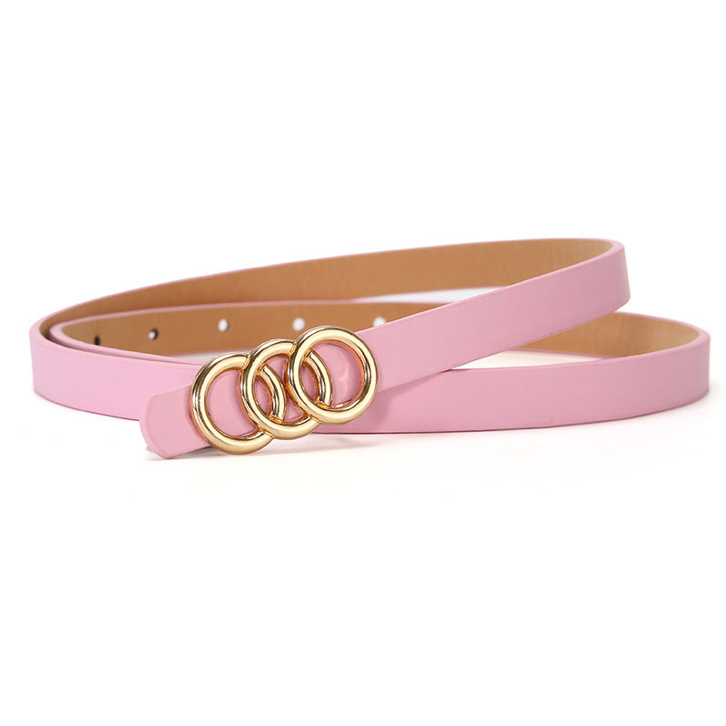 Ceinture Femme Simple à Trois Cercles - Tout Assorti - BMYANY