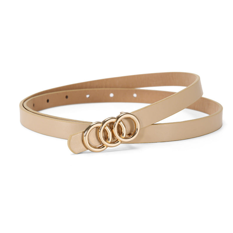 Ceinture Femme Simple à Trois Cercles - Tout Assorti - BMYANY