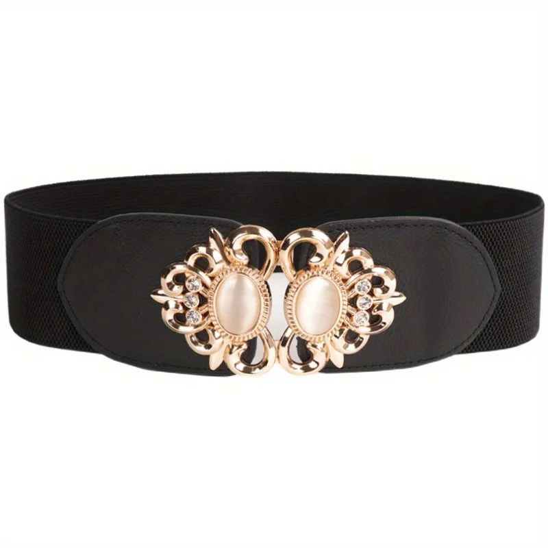 Ceinture élégante rétro à boucle métallique pour femmes - BMYANY