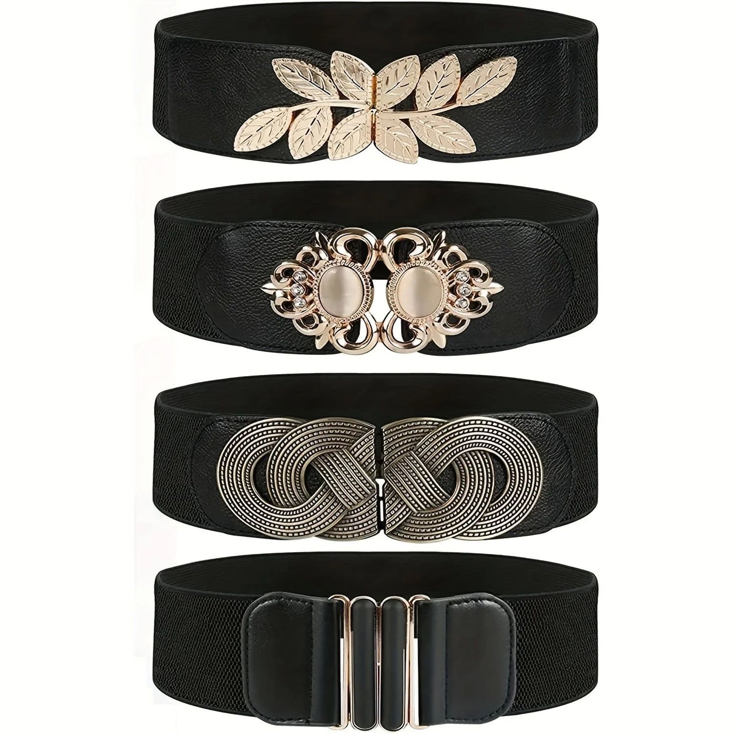 Ceinture élégante rétro à boucle métallique pour femmes - BMYANY