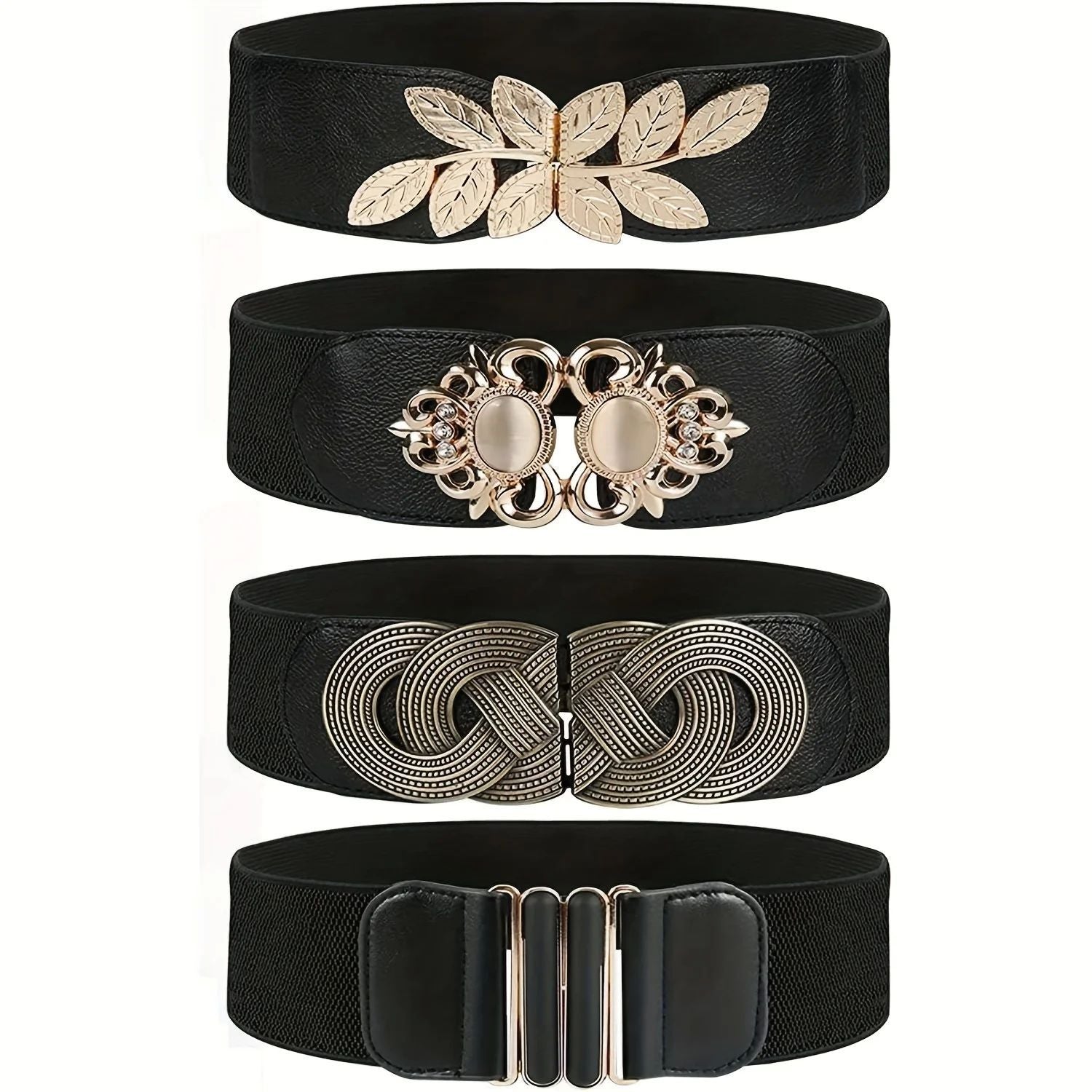 Ceinture élégante rétro à boucle métallique pour femmes - BMYANY