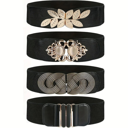 Ceinture élégante rétro à boucle métallique pour femmes - BMYANY