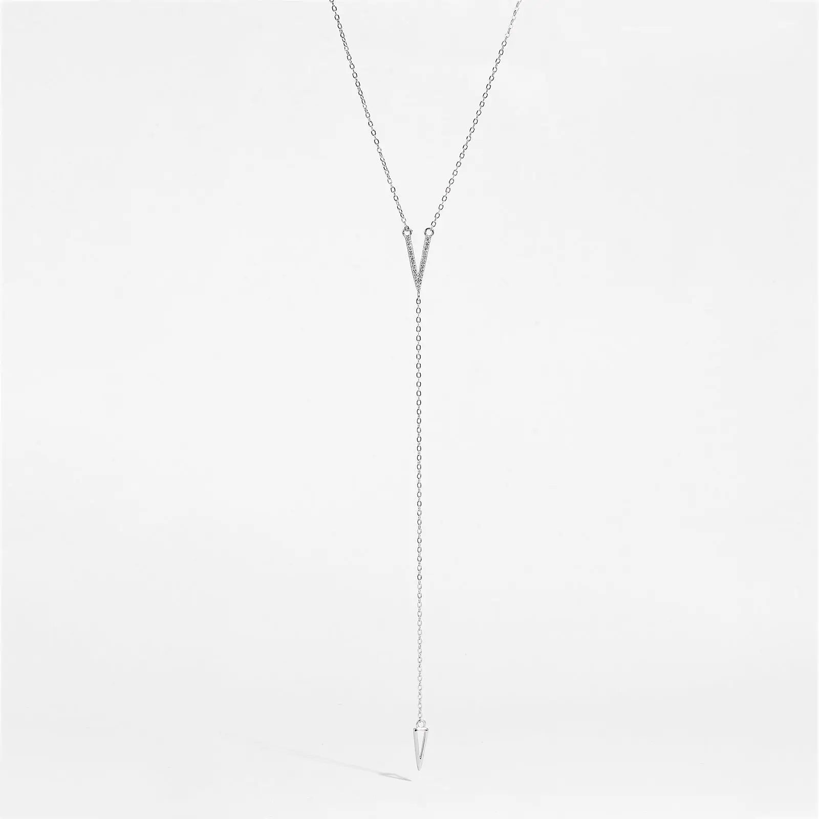 Charbon d’argent Femme S925 pompons longs forme Y - style élégant moderne - BMYANY