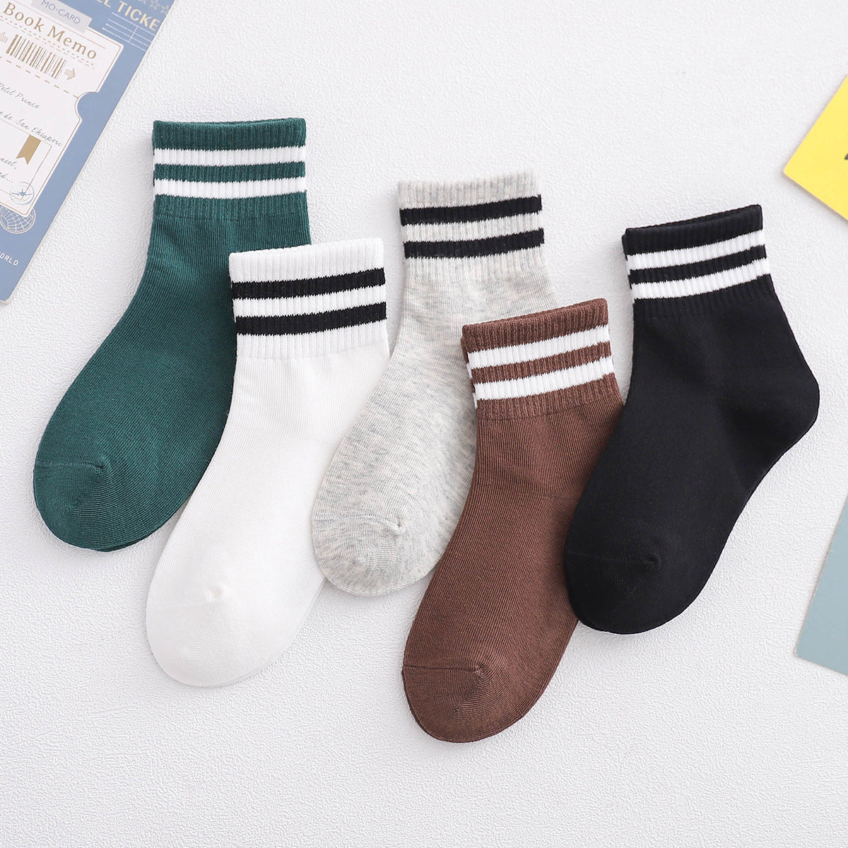 Chaussettes Mi Hautes Coton Printemps Été Smiley Enfant Mixte - BMYANY