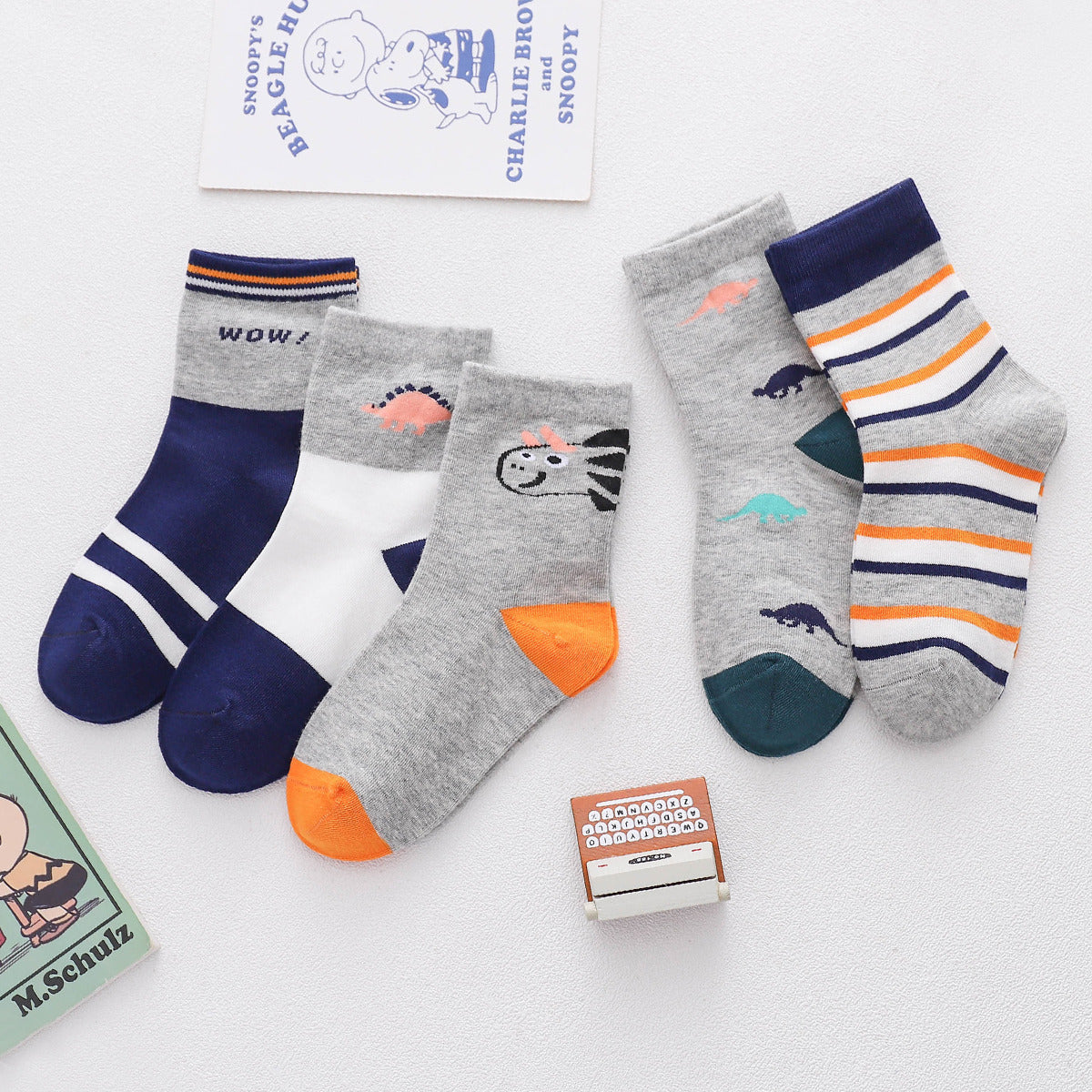 Chaussettes Mi Hautes Coton Printemps Été Smiley Enfant Mixte - BMYANY