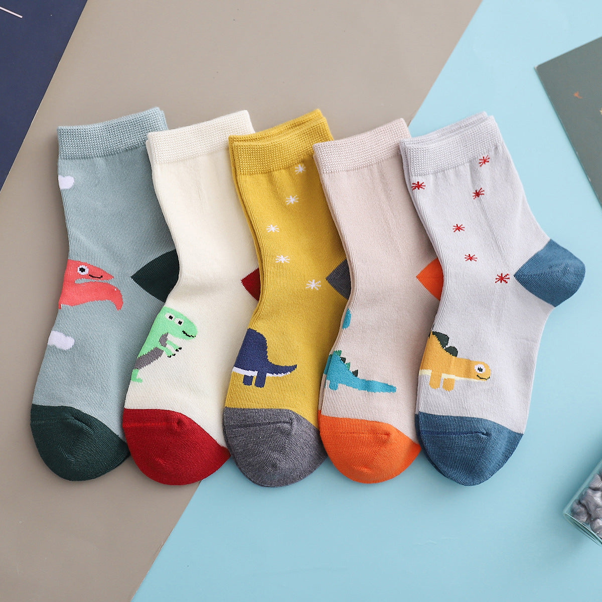 Chaussettes Mi Hautes Coton Printemps Été Smiley Enfant Mixte - BMYANY