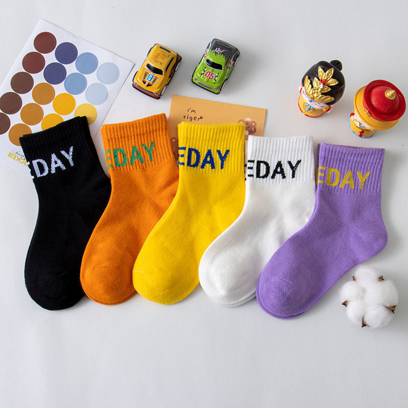 Chaussettes Sport Mi Mollet Fille Motif Cartoon - BMYANY
