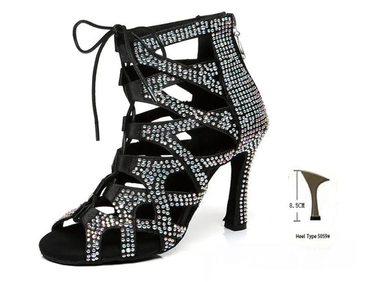 Chaussures de Danse Jazz Femme Montantes à Lacets - BMYANY