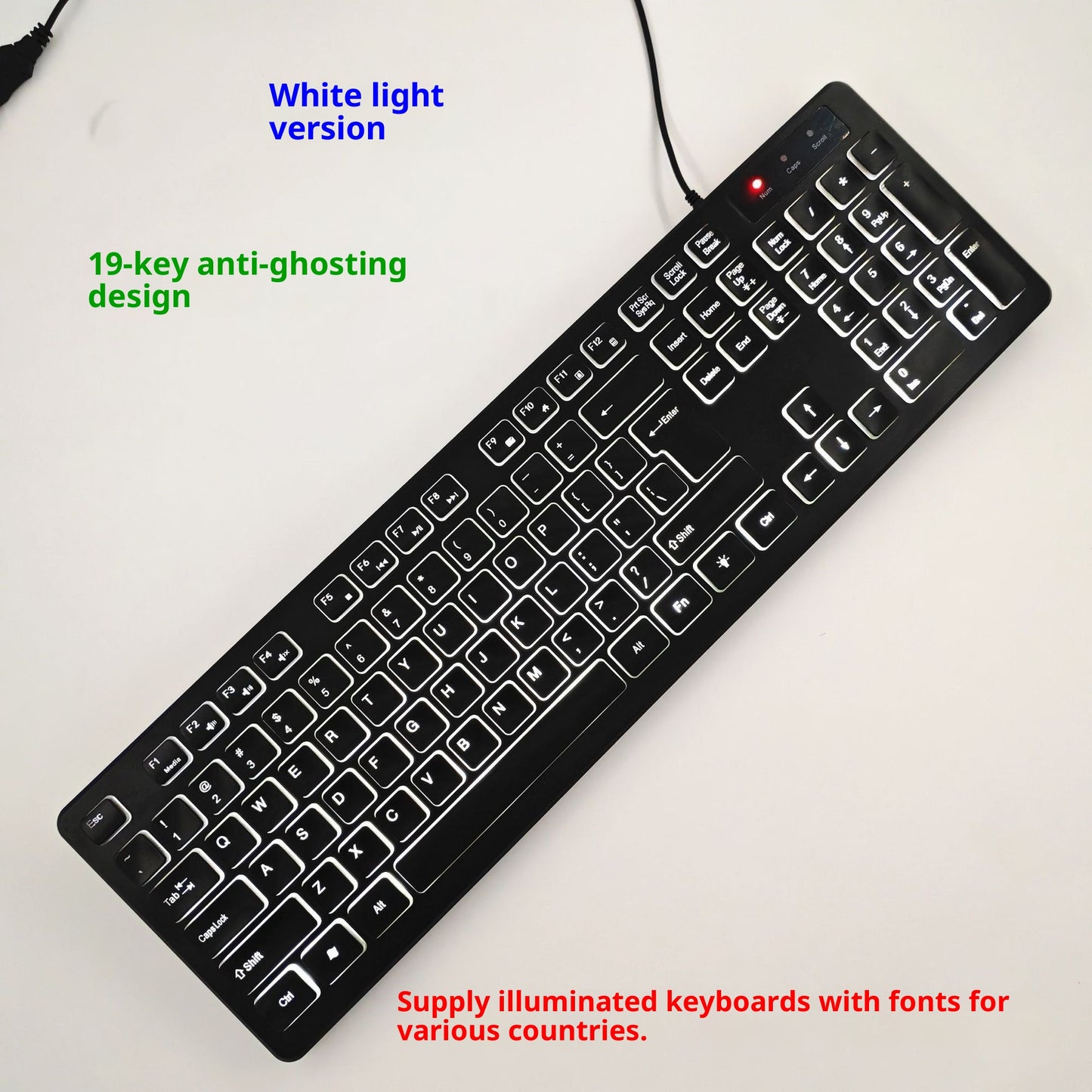 Clavier USB Rétroéclairé Multilingue - BMYANY