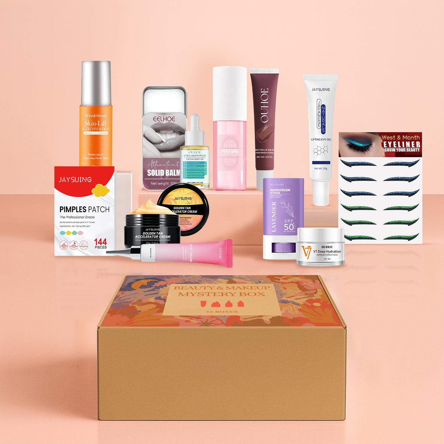 Coffret Mystère Beauté et Maquillage - 12 Boîtes - BMYANY
