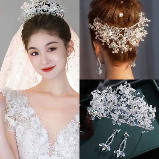 Coiffe de mariée en Grace Fine Crystal Crown Bride - BMYANY