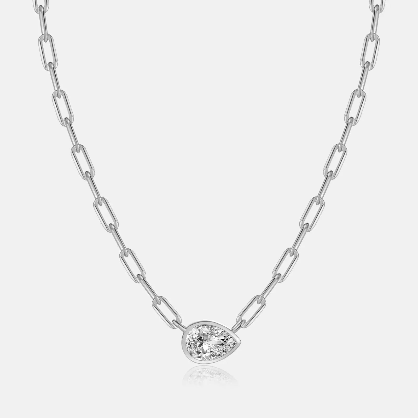 Collier Argent Femme S925 Zirconium Versatile  Style Rétro Minimaliste - BMYANY