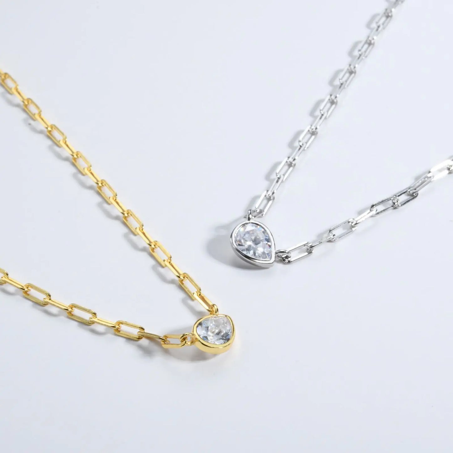 Collier Argent Femme S925 Zirconium Versatile  Style Rétro Minimaliste - BMYANY