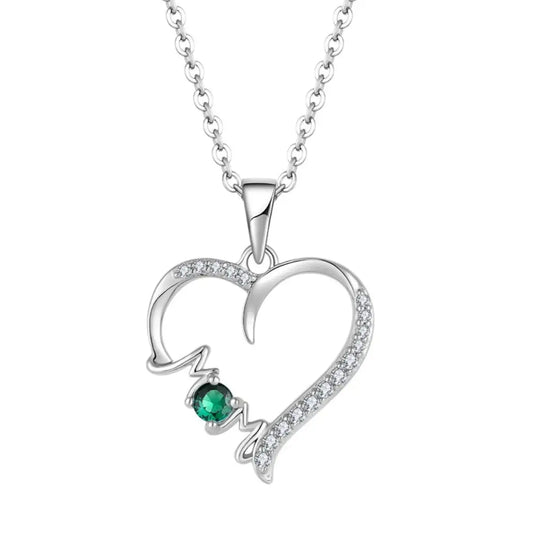 Collier Cœur Argent 925 Scintillant Élégant pour Femme - BMYANY