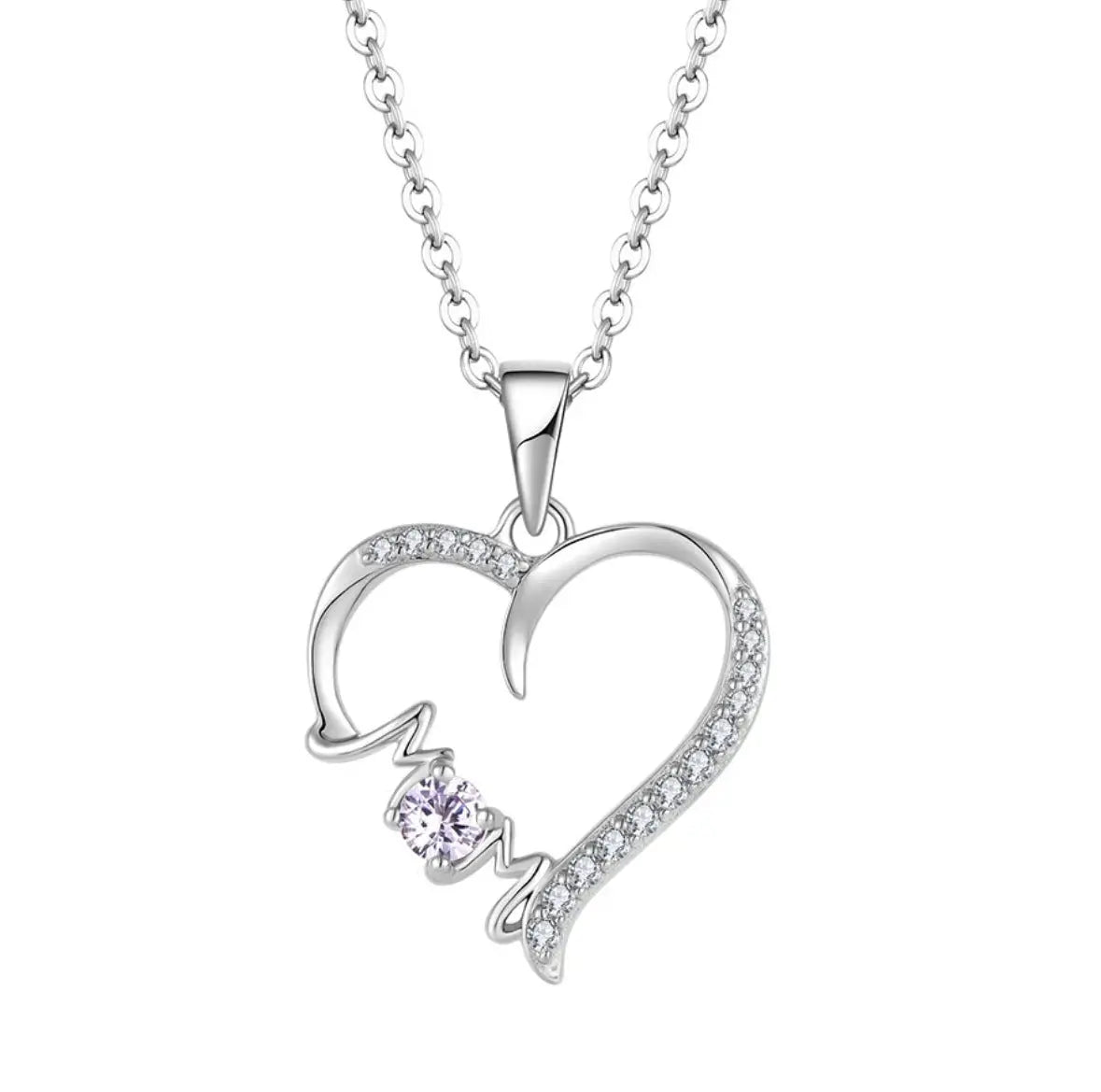 Collier Cœur Argent 925 Scintillant Élégant pour Femme - BMYANY