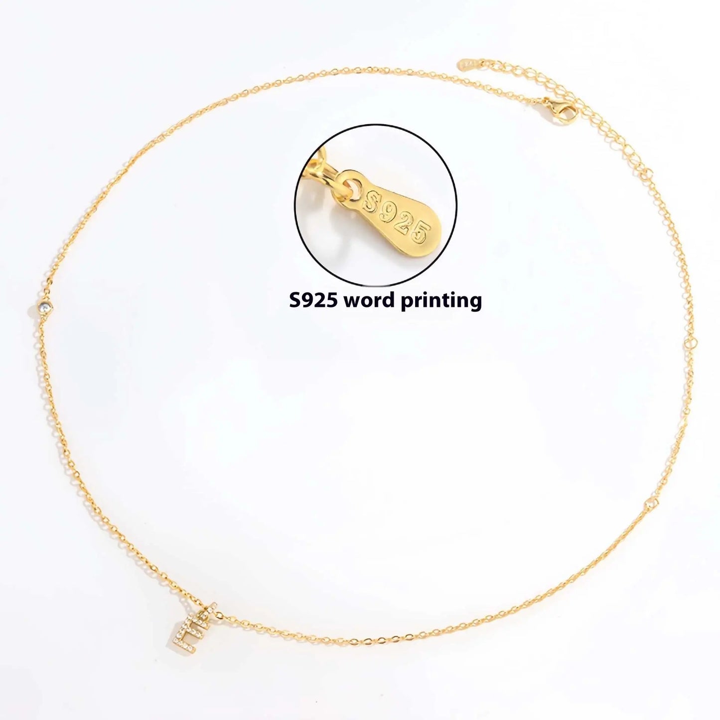 Collier Double Polyvalent Argent 925 Lettre Dorée - Style Sophistiqué - BMYANY