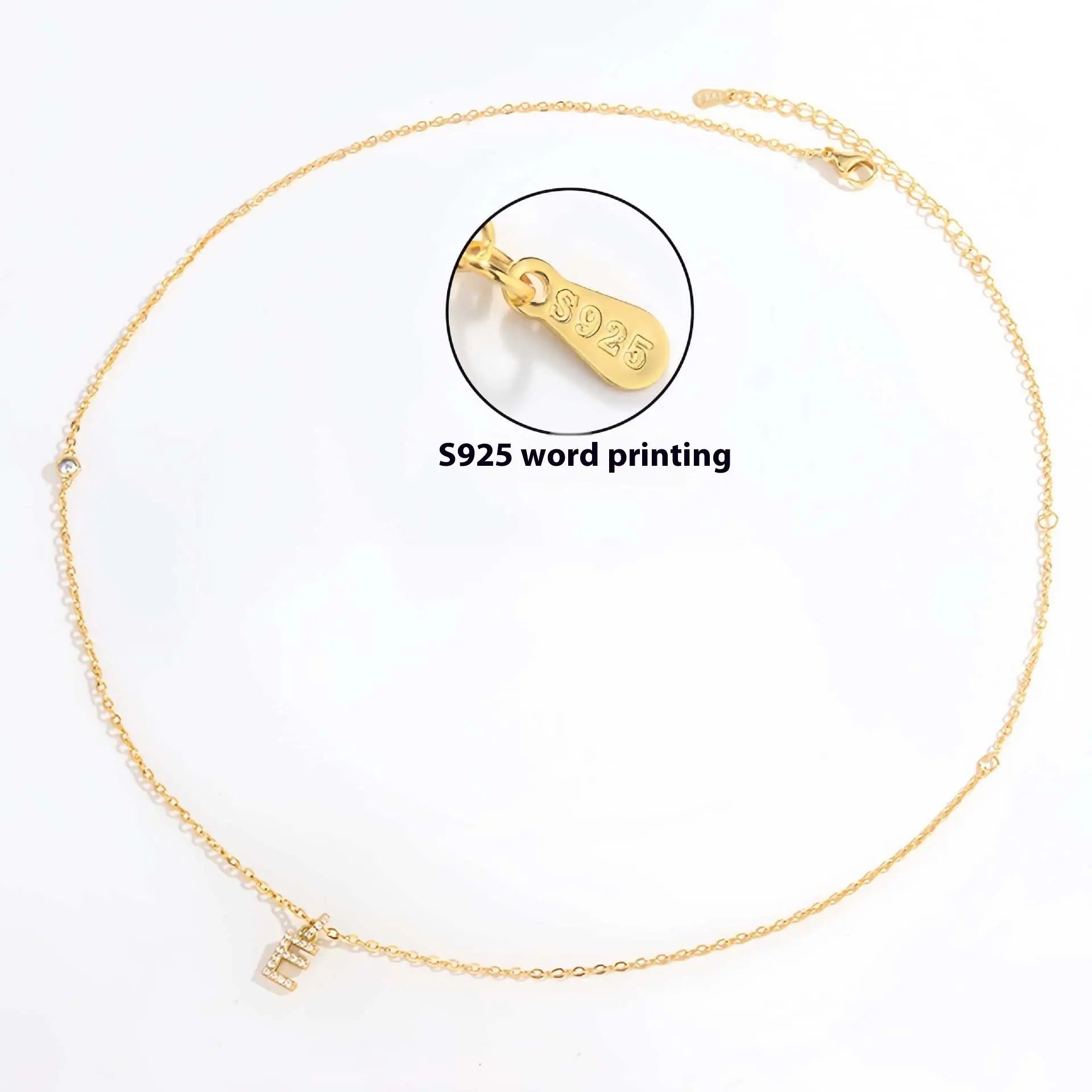 Collier Double Polyvalent Argent 925 Lettre Dorée - Style Sophistiqué - BMYANY