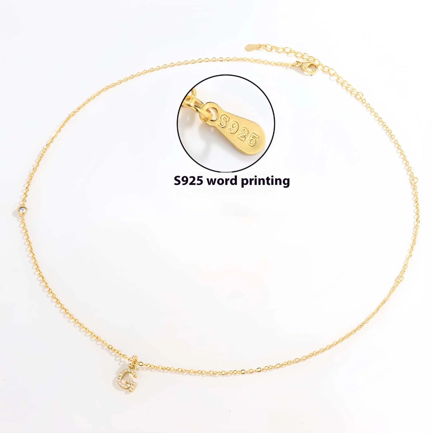 Collier Double Polyvalent Argent 925 Lettre Dorée - Style Sophistiqué - BMYANY