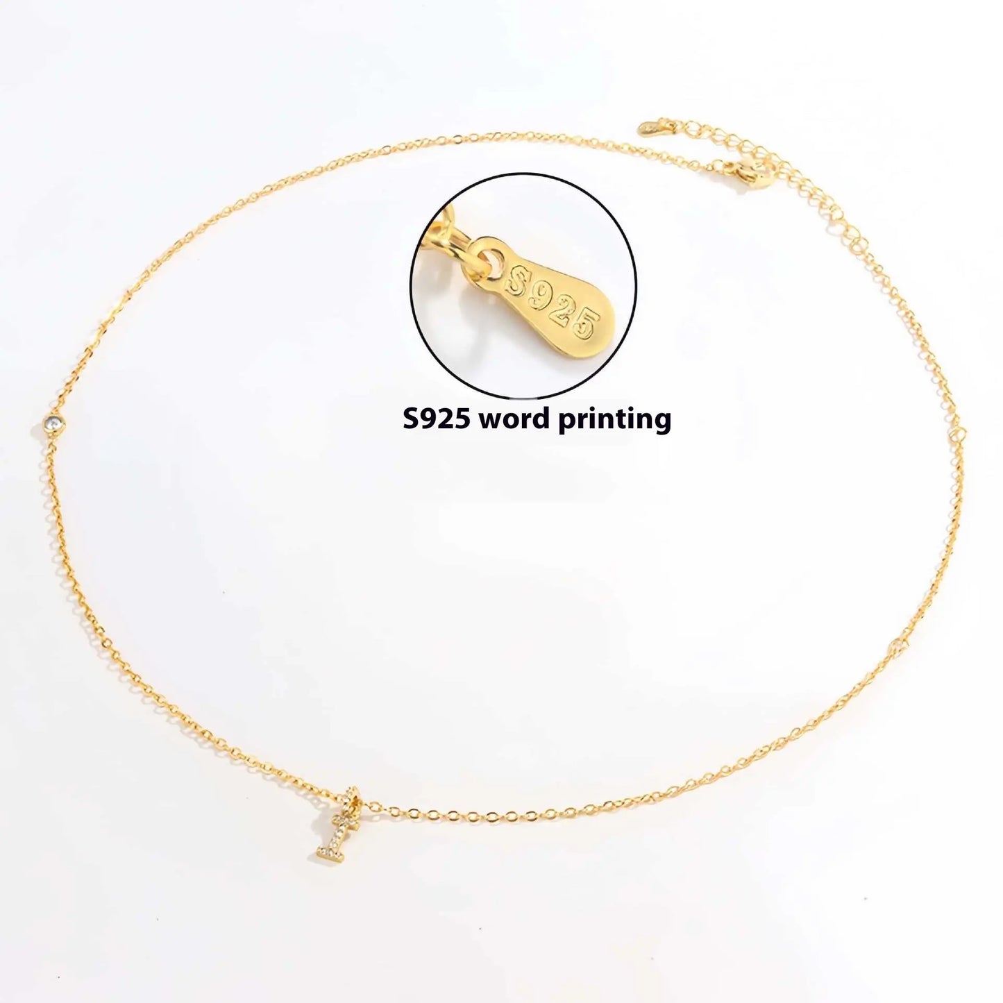 Collier Double Polyvalent Argent 925 Lettre Dorée - Style Sophistiqué - BMYANY