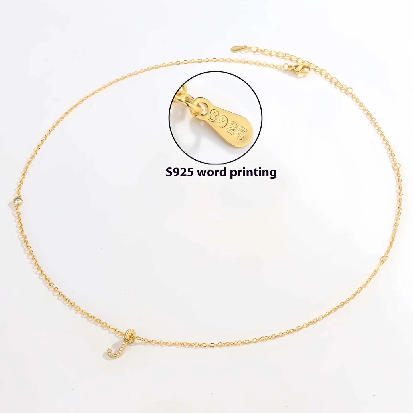 Collier Double Polyvalent Argent 925 Lettre Dorée - Style Sophistiqué - BMYANY