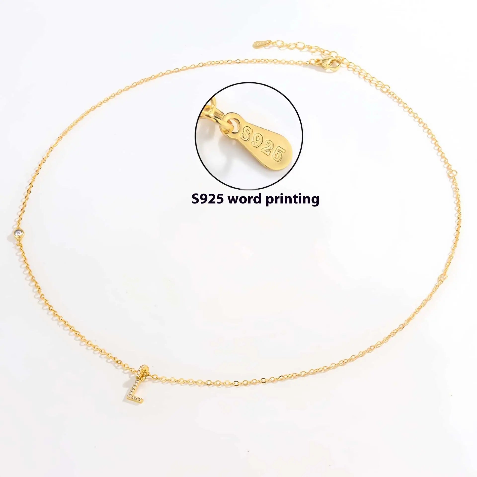 Collier Double Polyvalent Argent 925 Lettre Dorée - Style Sophistiqué - BMYANY