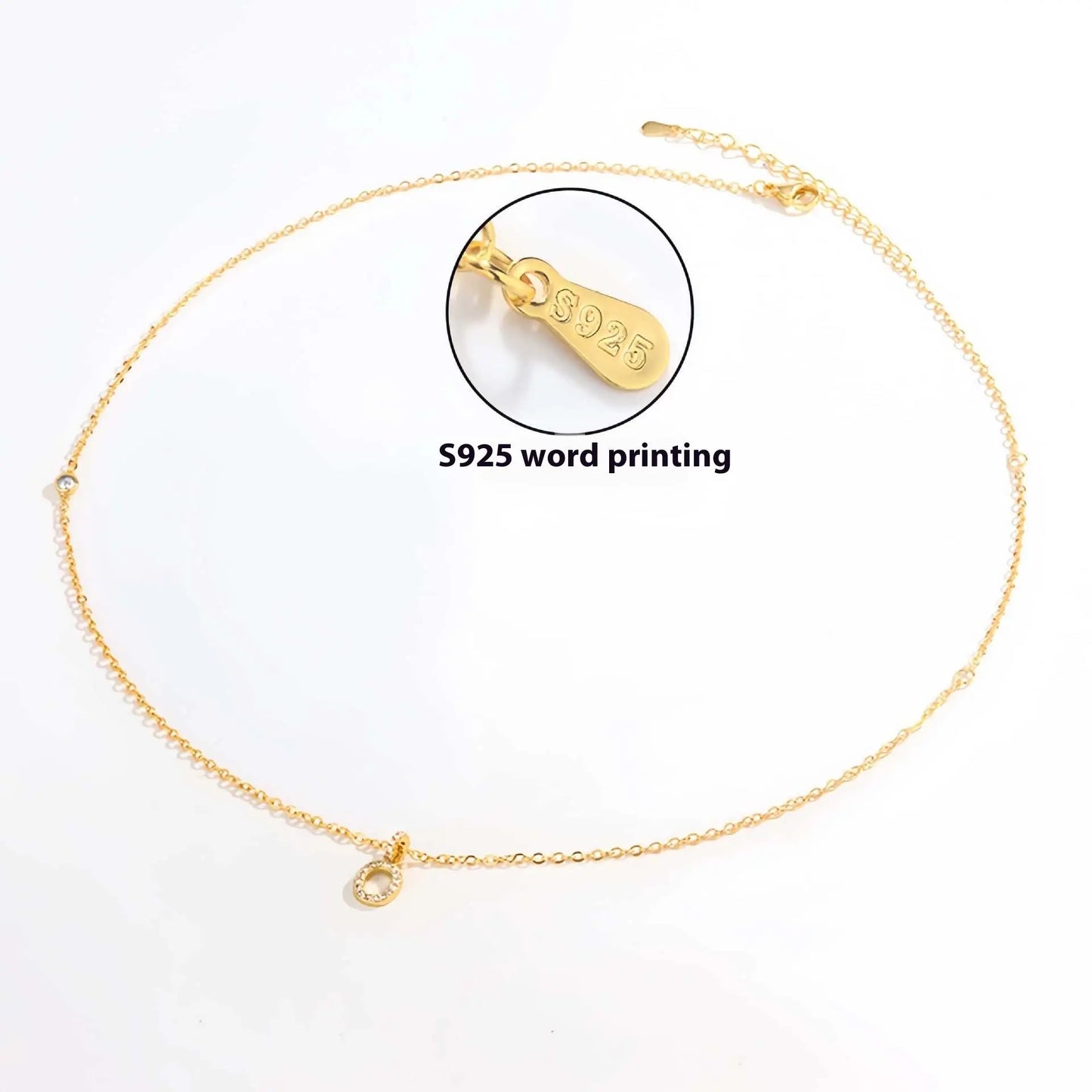 Collier Double Polyvalent Argent 925 Lettre Dorée - Style Sophistiqué - BMYANY