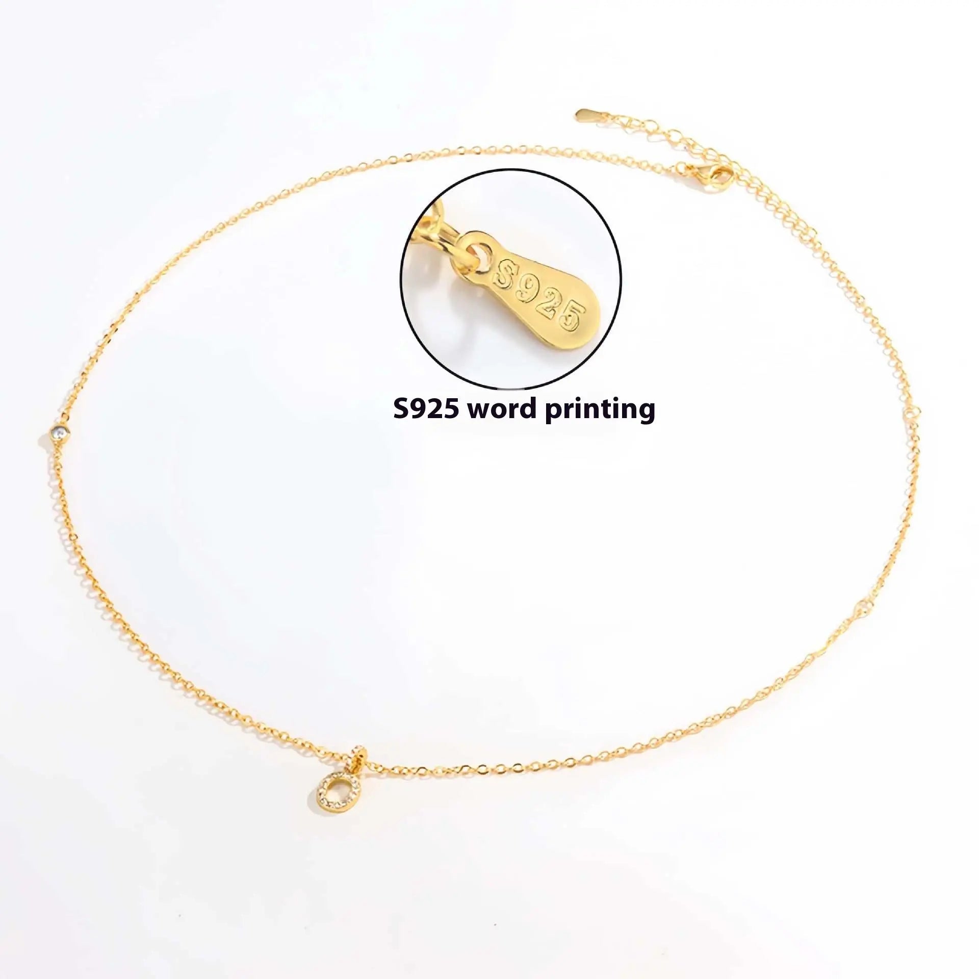 Collier Double Polyvalent Argent 925 Lettre Dorée - Style Sophistiqué - BMYANY