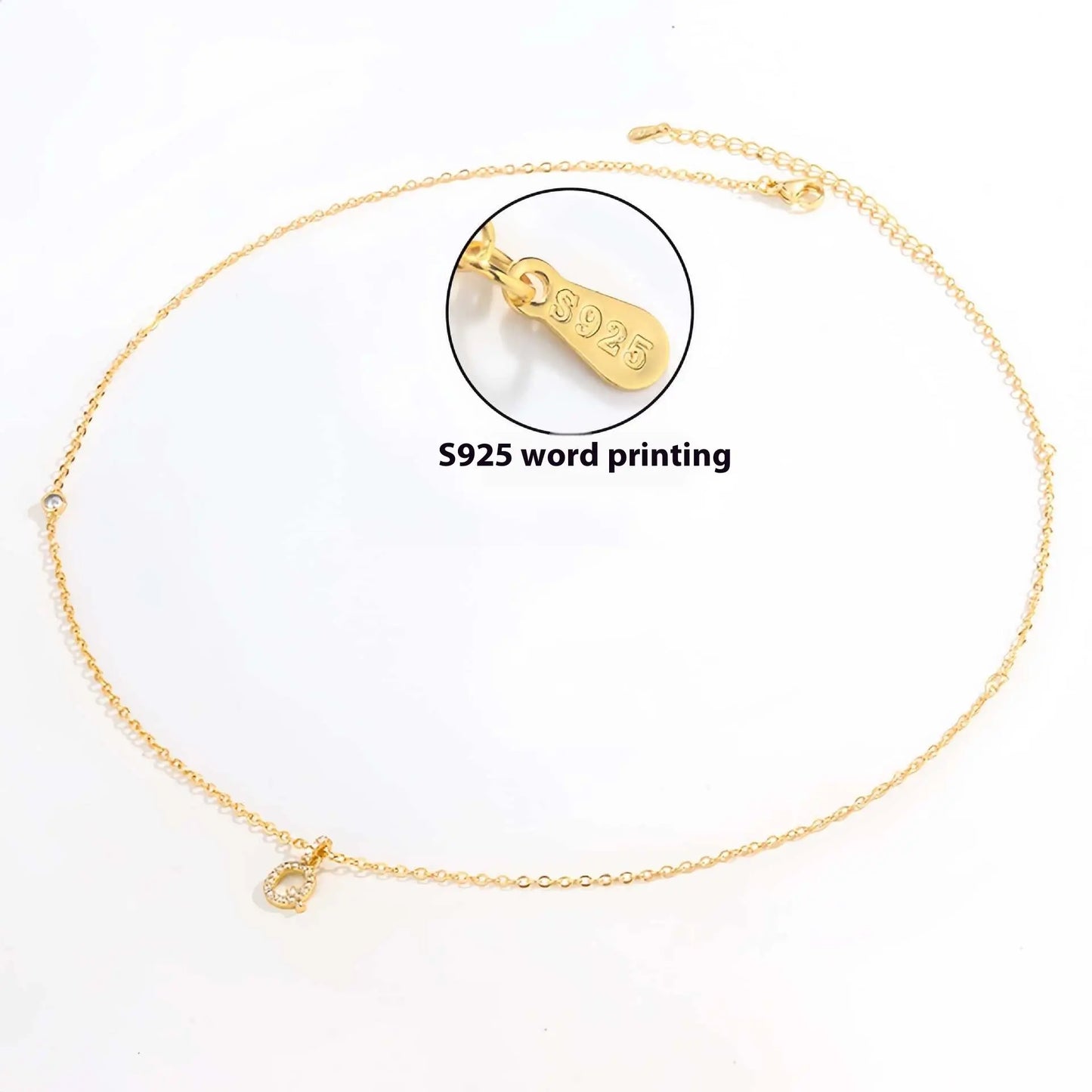 Collier Double Polyvalent Argent 925 Lettre Dorée - Style Sophistiqué - BMYANY