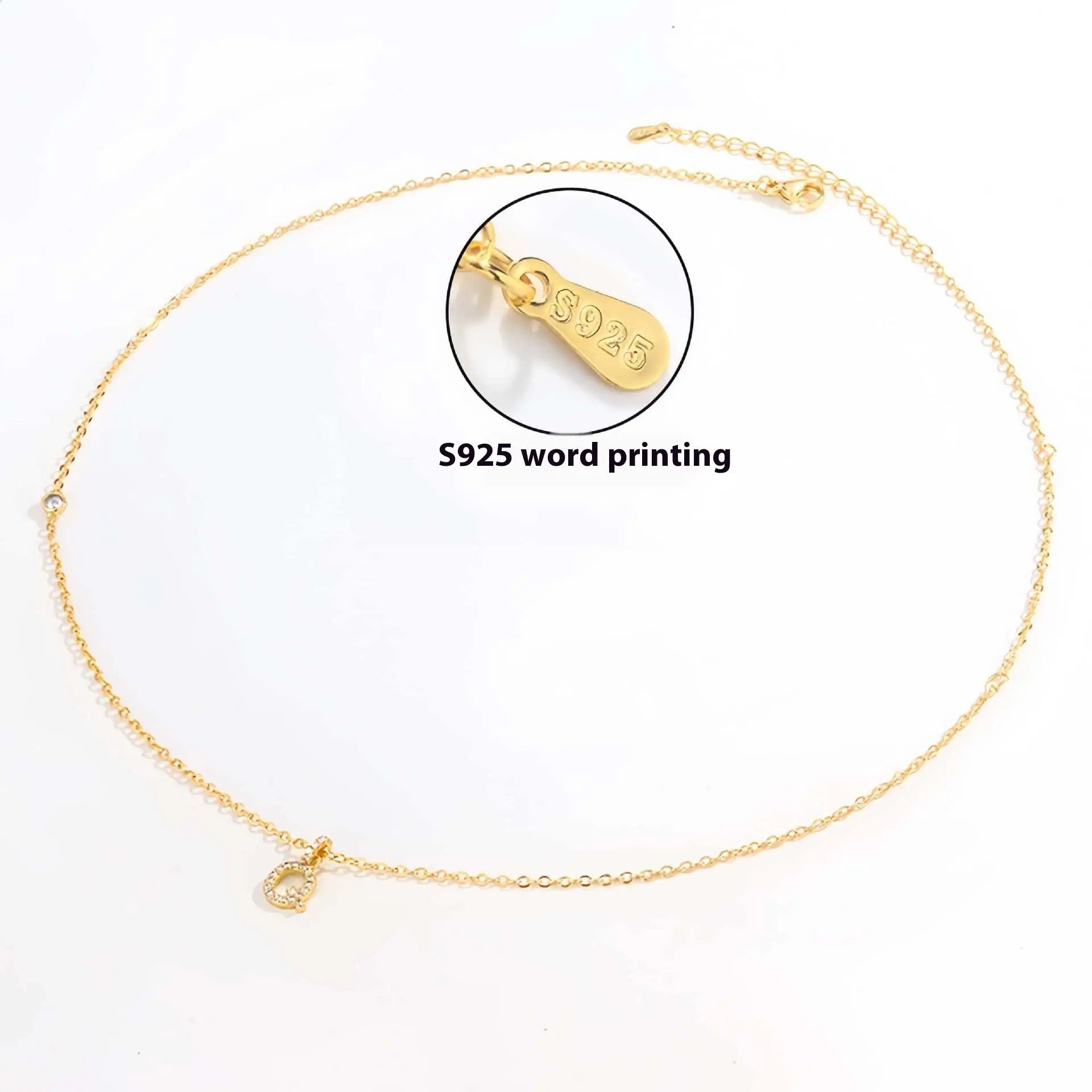 Collier Double Polyvalent Argent 925 Lettre Dorée - Style Sophistiqué - BMYANY