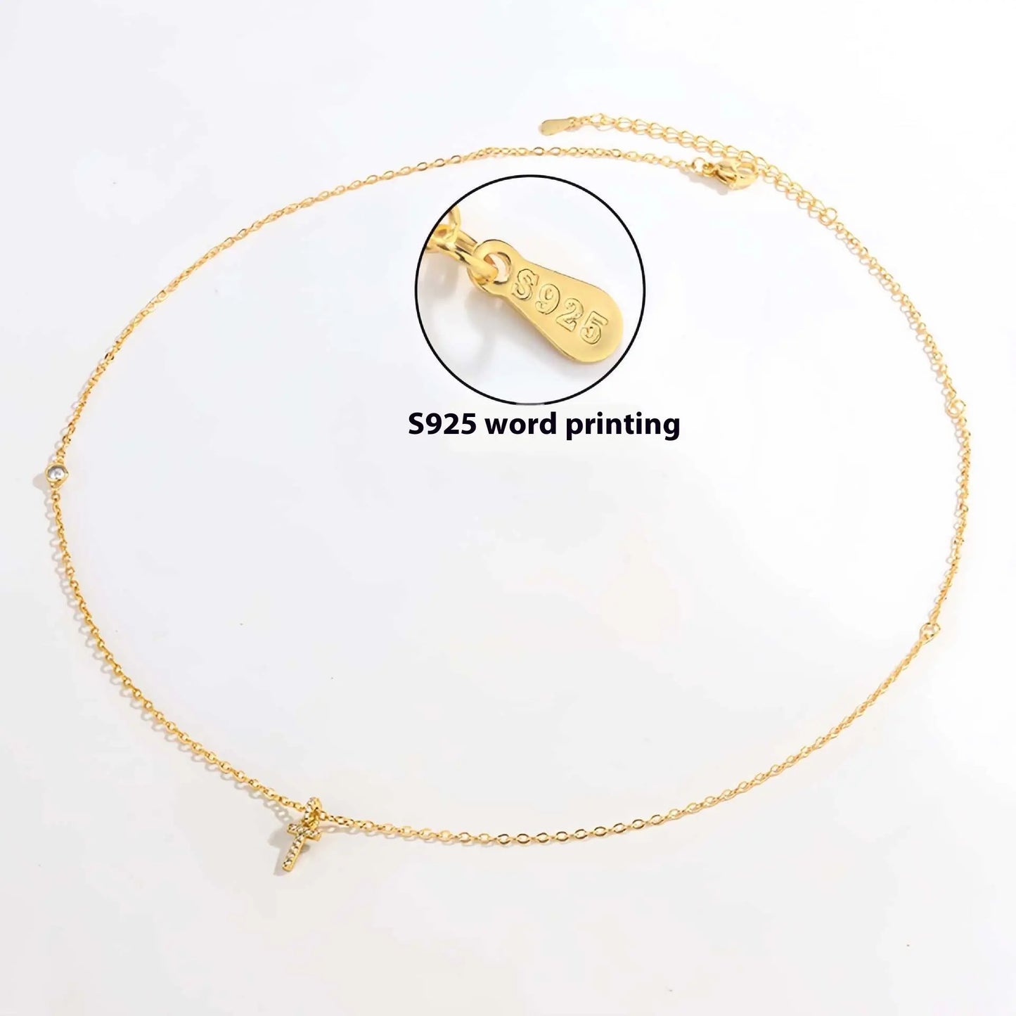 Collier Double Polyvalent Argent 925 Lettre Dorée - Style Sophistiqué - BMYANY