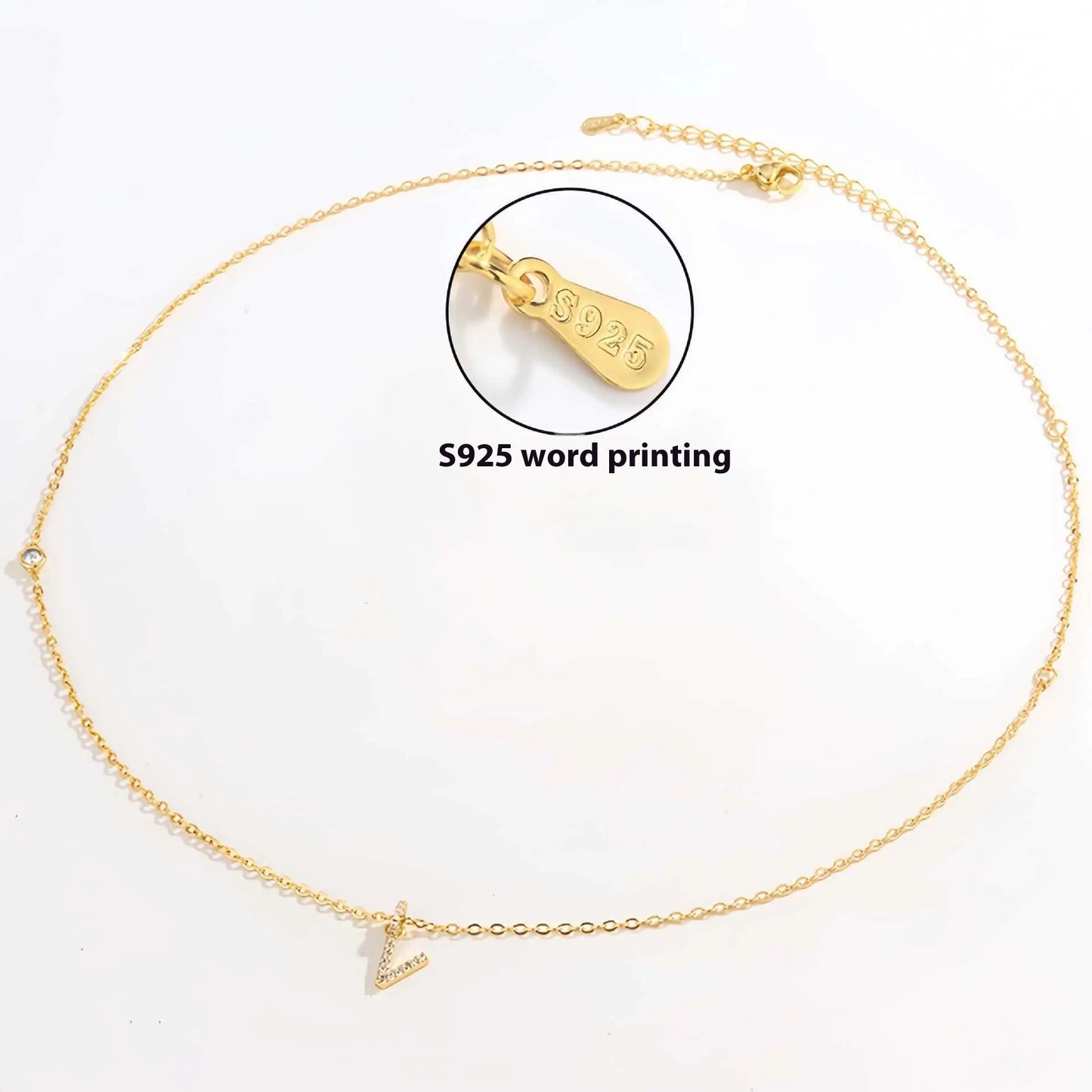 Collier Double Polyvalent Argent 925 Lettre Dorée - Style Sophistiqué - BMYANY