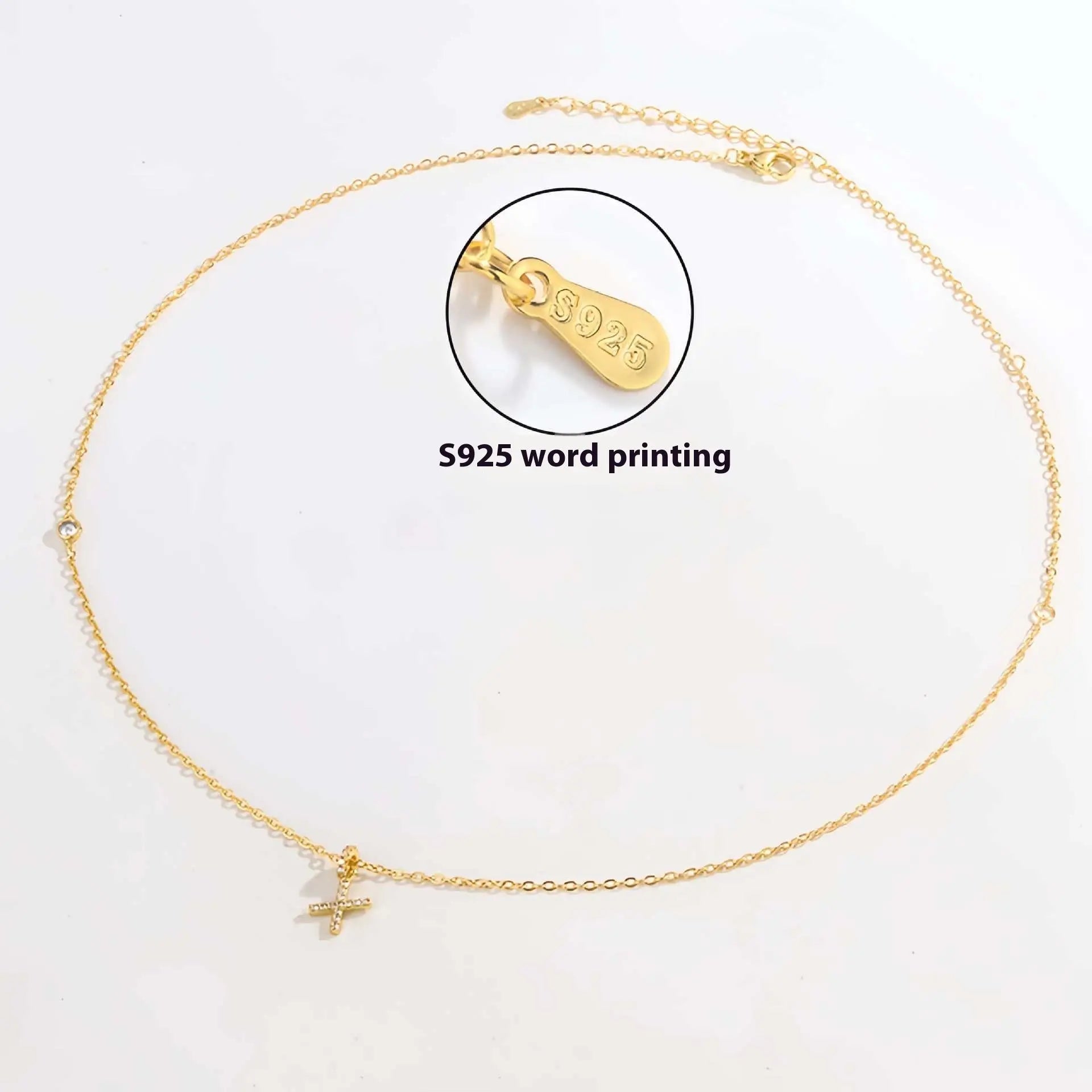 Collier Double Polyvalent Argent 925 Lettre Dorée - Style Sophistiqué - BMYANY