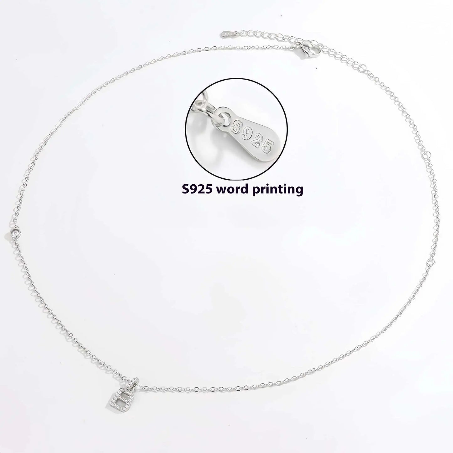 Collier Double Polyvalent Argent 925 Lettre Dorée - Style Sophistiqué - BMYANY