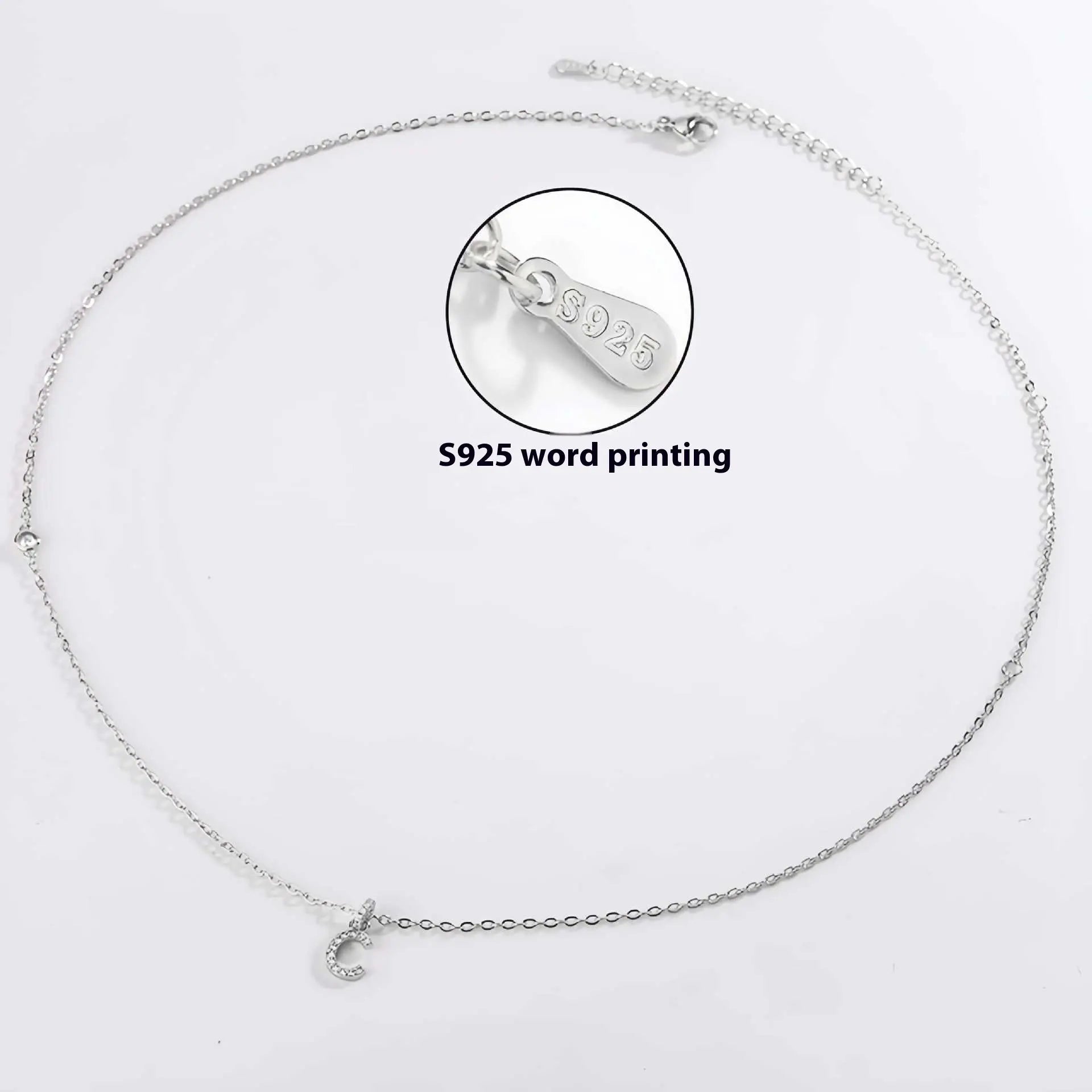 Collier Double Polyvalent Argent 925 Lettre Dorée - Style Sophistiqué - BMYANY