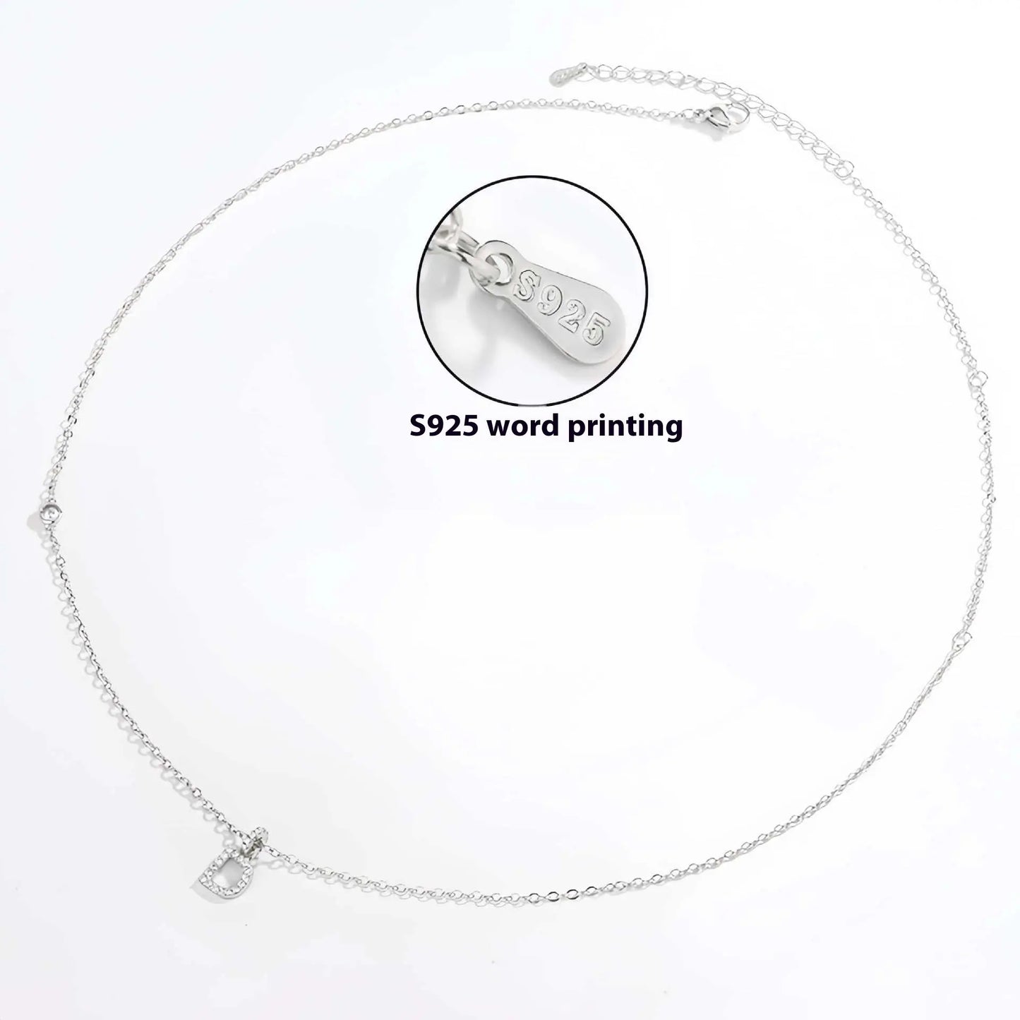 Collier Double Polyvalent Argent 925 Lettre Dorée - Style Sophistiqué - BMYANY