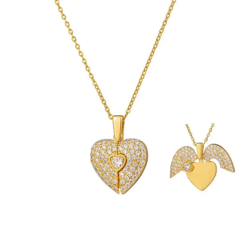 Collier Médaillon Cœur  Pendentif Romantique Femme - BMYANY