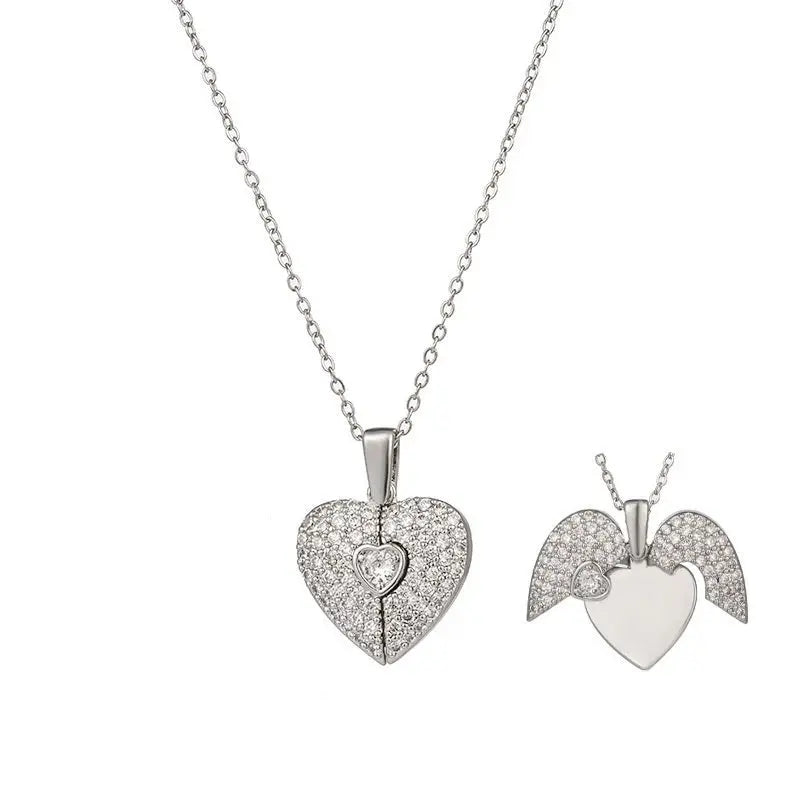 Collier Médaillon Cœur  Pendentif Romantique Femme - BMYANY