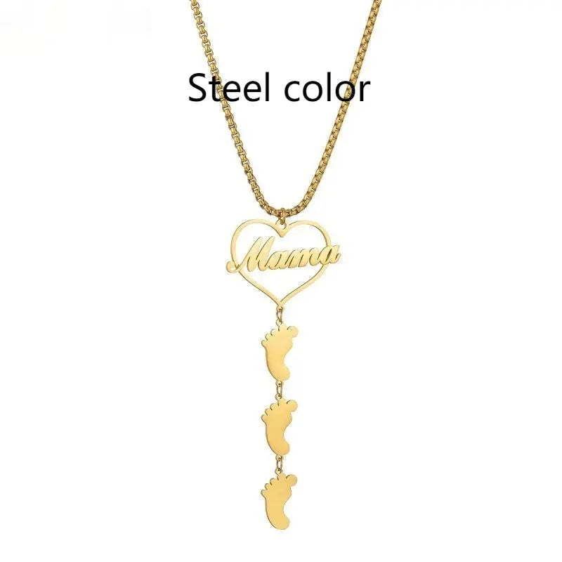 Collier Médaillon Maman et Enfant - Acier Inoxydable Love - BMYANY