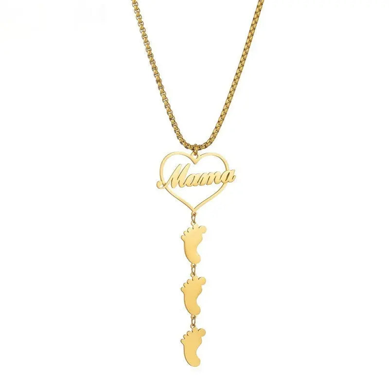 Collier Médaillon Maman et Enfant - Acier Inoxydable Love - BMYANY