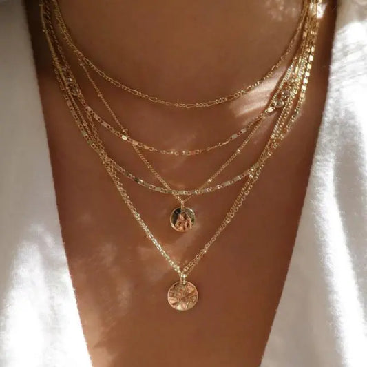 Collier Multicouche Chaîne Serpent Cristal Élégant - BMYANY