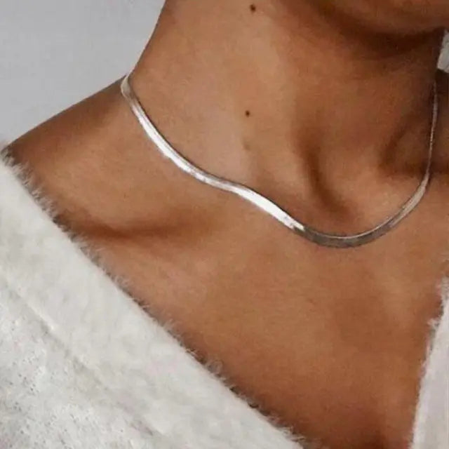 Collier Multicouche Chaîne Serpent Cristal Élégant - BMYANY