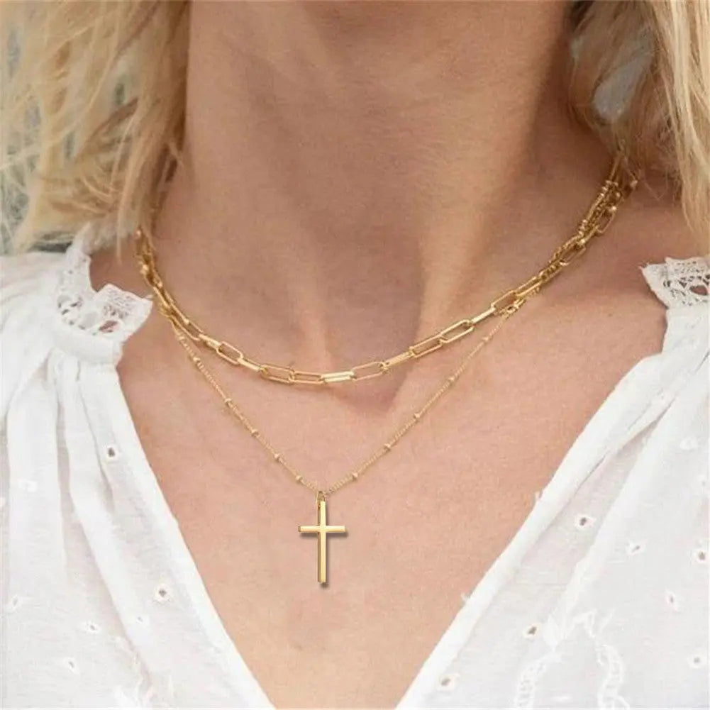 Collier Multicouche Chaîne Serpent Cristal Élégant - BMYANY