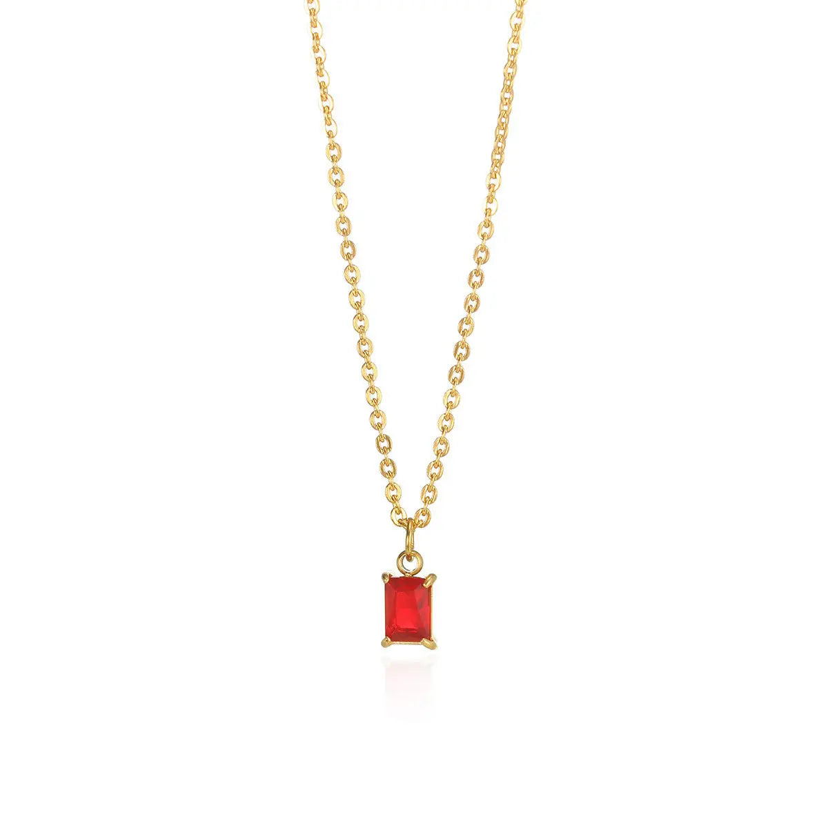 Collier Pendentif Pierre de Naissance Décembre - Acier Inoxydable Femme - BMYANY