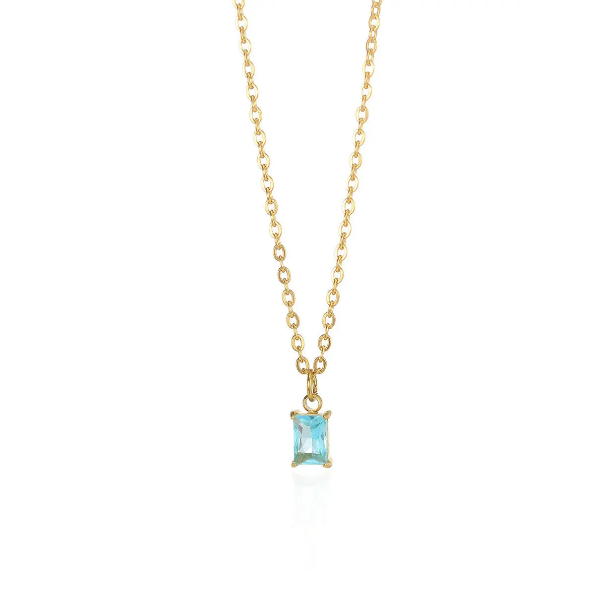 Collier Pendentif Pierre de Naissance Décembre - Acier Inoxydable Femme - BMYANY