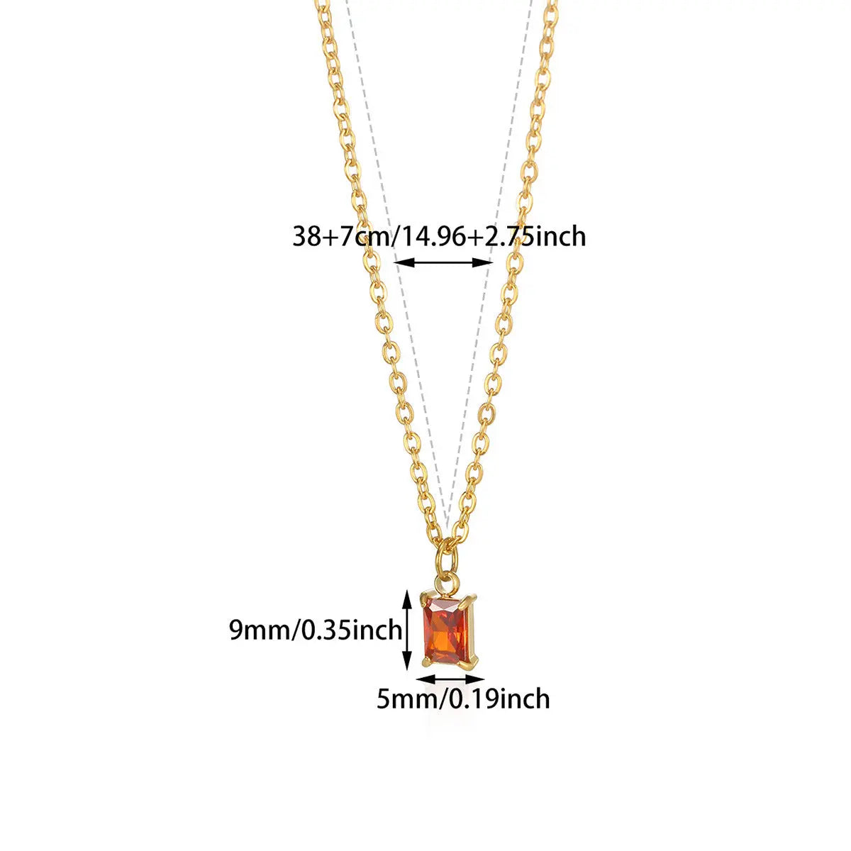 Collier Pendentif Pierre de Naissance Décembre - Acier Inoxydable Femme - BMYANY