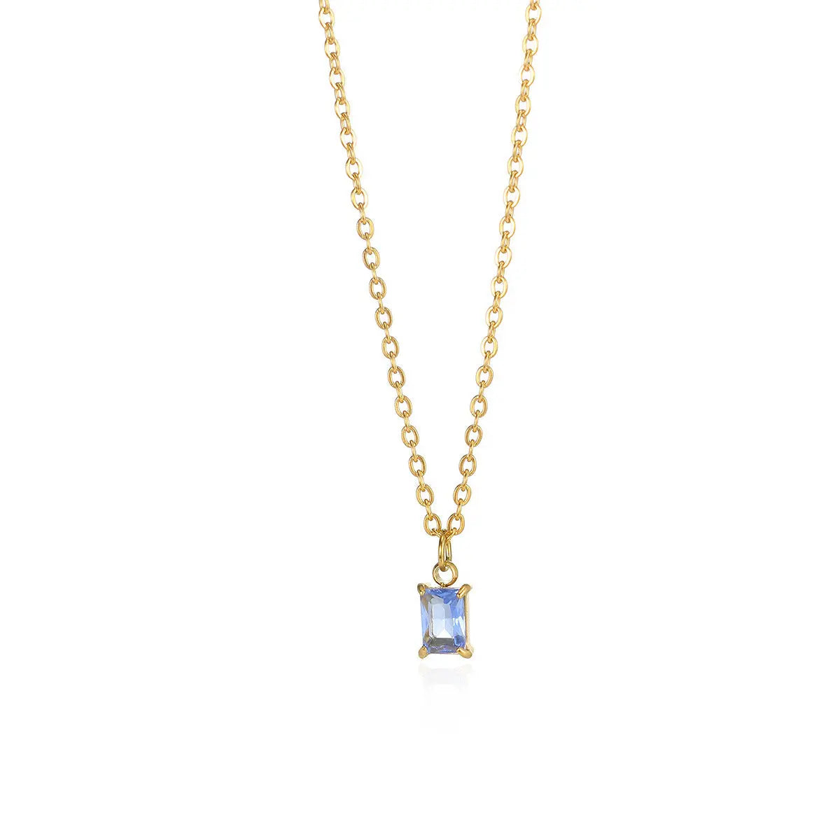 Collier Pendentif Pierre de Naissance Décembre - Acier Inoxydable Femme - BMYANY
