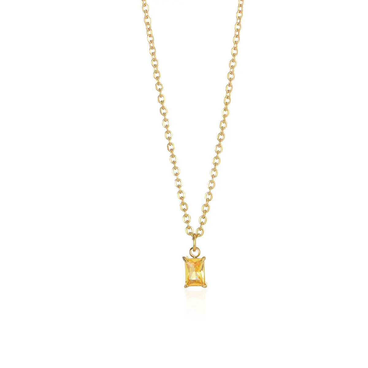 Collier Pendentif Pierre de Naissance Décembre - Acier Inoxydable Femme - BMYANY